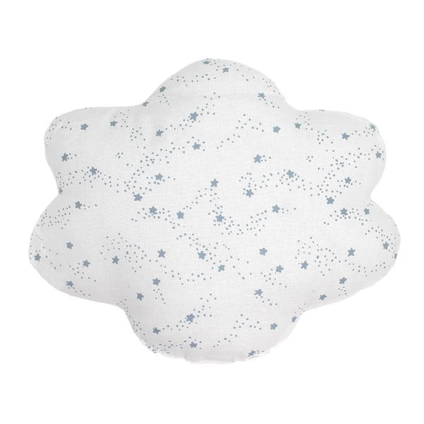 Biała poduszka w niebieskie gwiazdki Art For Kids Cloud