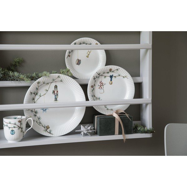 Biały porcelanowy talerz deserowy ze świątecznym motywem ø 19 cm Hammershøi Christmas – Kähler Design-image-2