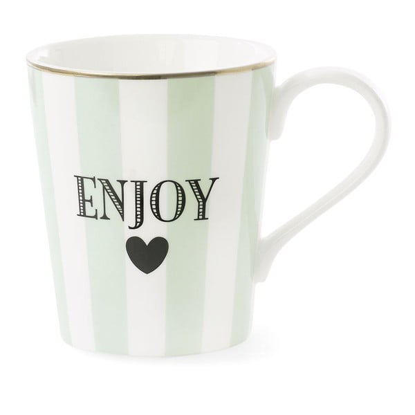 Kubek ceramiczny Miss Étoile Coffee Enjoy Stripe Aqua Green