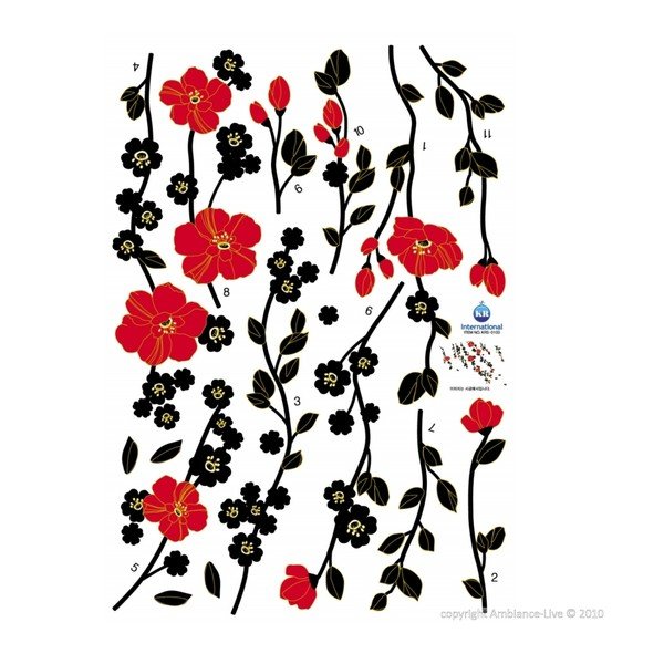 Naklejka Fanastick Red Tree and Flowers-image-1