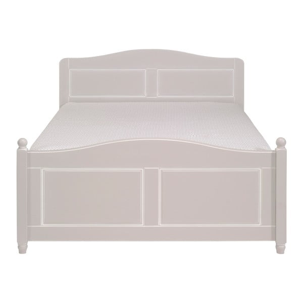 Białe dwuosobowe łóżko drewniane Artemob Khate, 160x200 cm