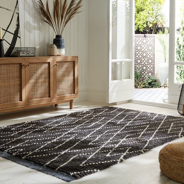 Czarny dywan 160x230 cm Aisha – Flair Rugs-image-1