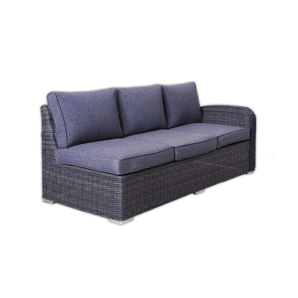 Szary zestaw ogrodowych mebli wypoczynkowych ze sztucznego rattanu dla 9 osób Montreal – Rojaplast-image-4