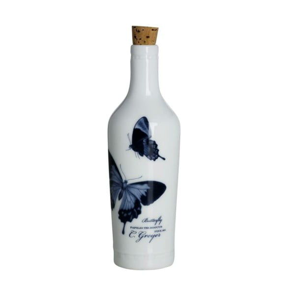Butelka ceramiczna z motylami