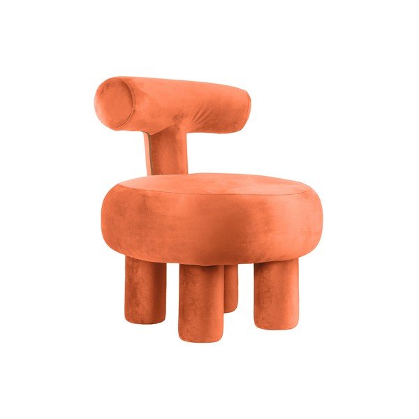 Pomarańczowy aksamitny fotel Abrazo – Leitmotiv