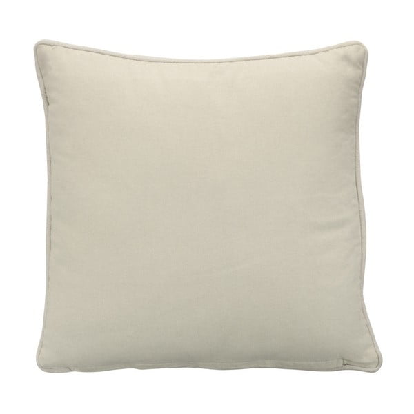 Kremowo-biała bawełniana poduszka J-Line Velvet, 45x45 cm