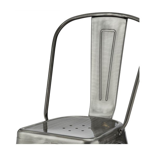 Jasnoszare metalowe krzesła zestaw 2 szt. Korona – Furnhouse-image-4