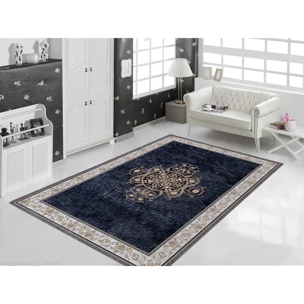 Ciemnoniebieski chodnik Vitaus Ava, 80x200 cm-image-3