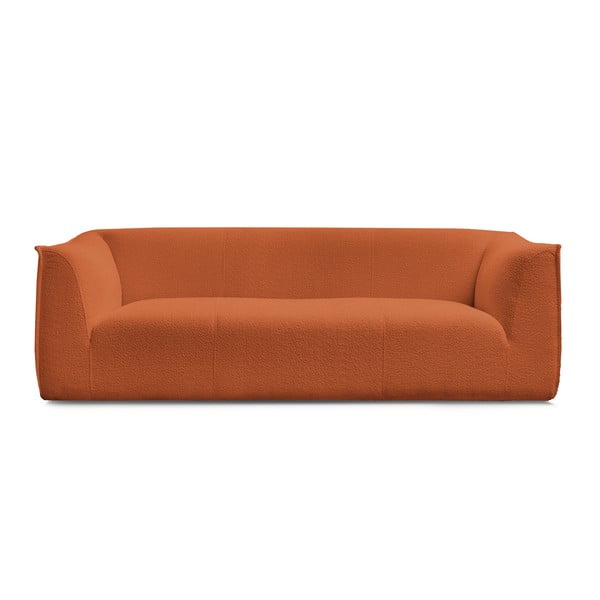 Pomarańczowa sofa z materiału bouclé 242 cm Giorgia – Bobochic Paris
