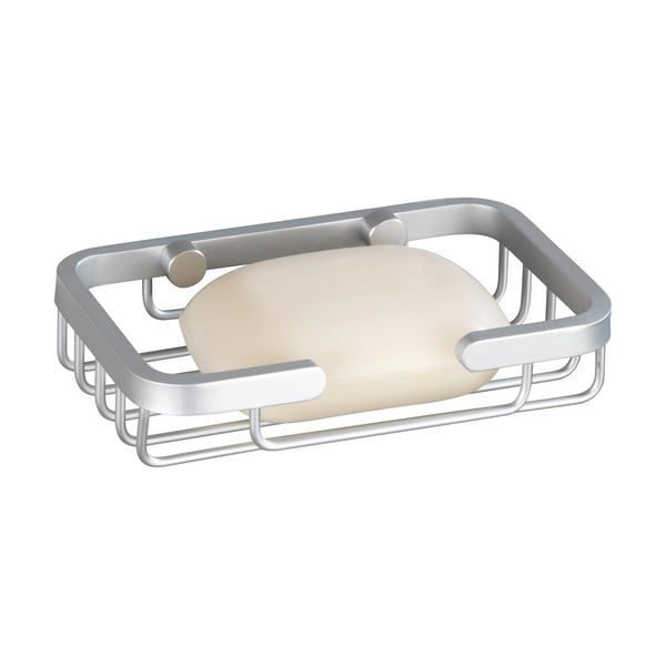 Ścienna mydelniczka w kolorze srebra Wenko Gomo-image-3