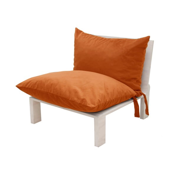 Fotel z poduszkowym oparciem Tanzania Orange