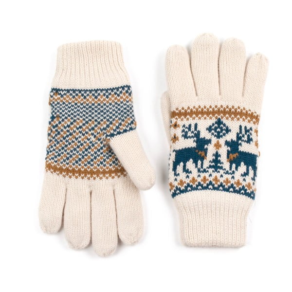 Białe rękawiczki Deer