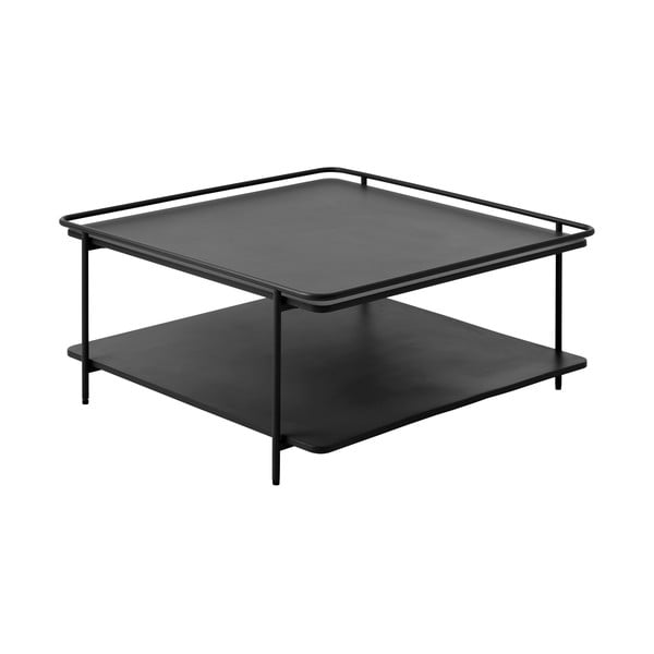 Czarny metalowy stolik 75x75 cm Yuba – Unique Furniture-image-1