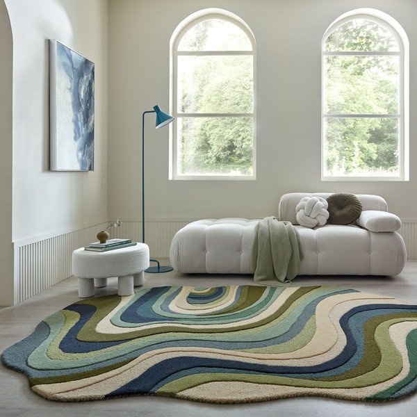 Zielony wełniany dywan tkany ręcznie 200x290 cm Envy Wool – Flair Rugs-image-1