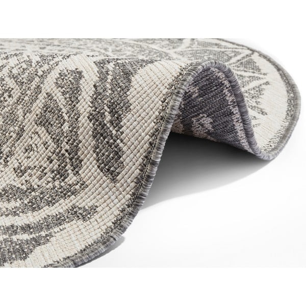Szaro-kremowy dywan odpowiedni na zewnątrz NORTHRUGS Siruma, ø 200 cm-image-4
