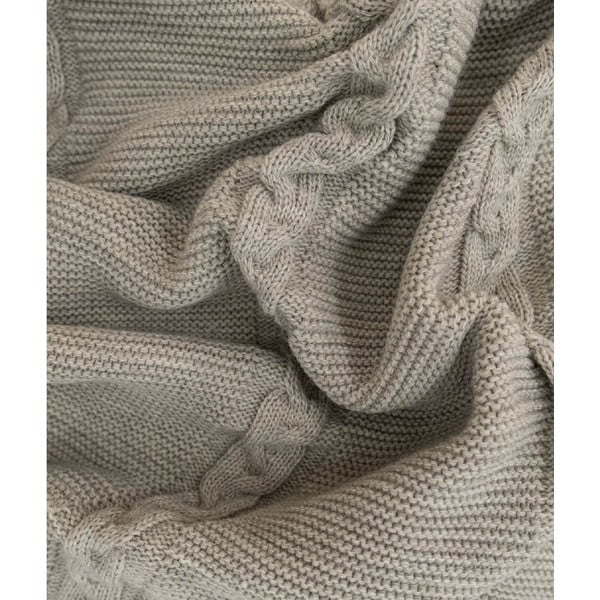 Beżowa narzuta 200x220 cm Trenza – Oyo Concept-image-1