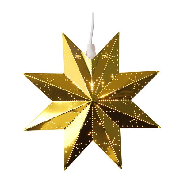 Świecąca dekoracja w kolorze złota Best Season Classic Star, wys. 28 cm