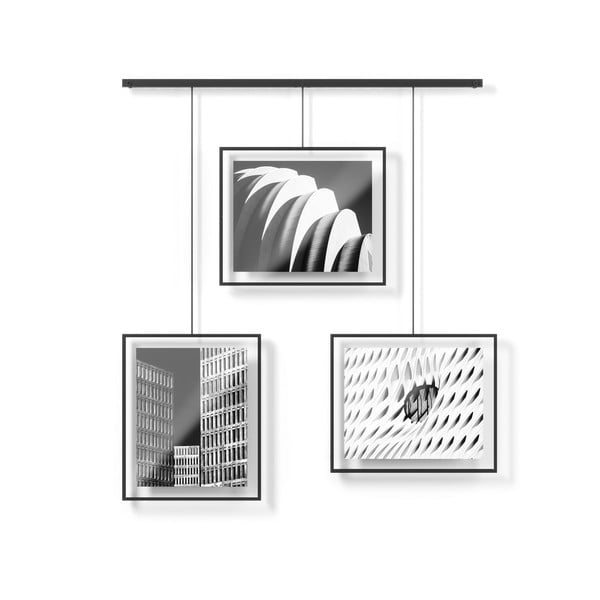 Czarne metalowe ramki ścienne zestaw 3 szt. 73x82 cm Exhibit – Umbra