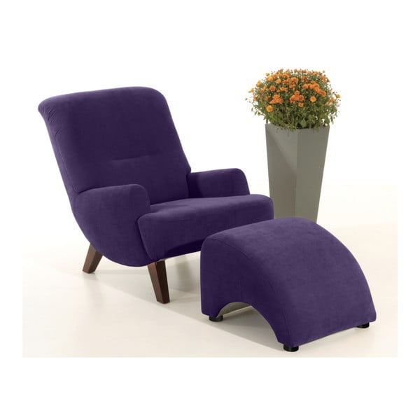 Fioletowy fotel Max Winzer Borano-image-1