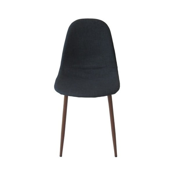 Czarne krzesło z metalowymi nogami Sofie