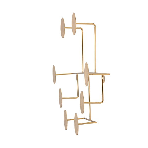 Metalowy wieszak ścienny w kolorze złotym Fia − Bloomingville-image-2