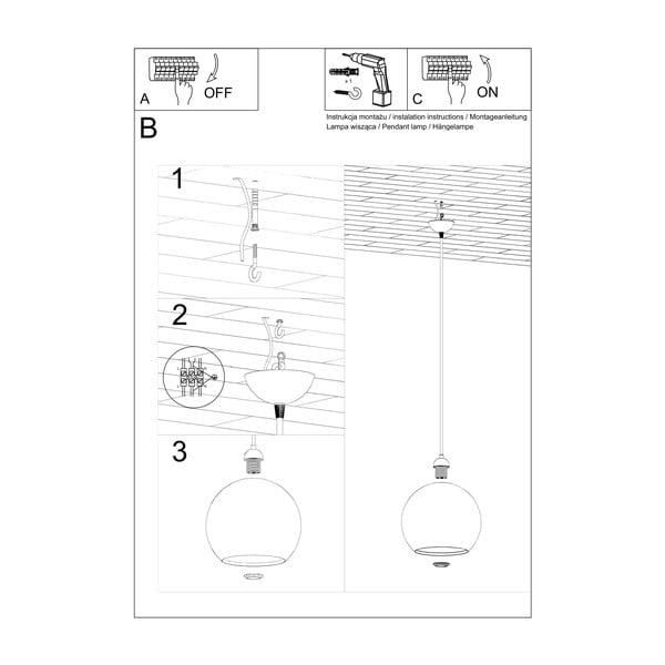 Szara lampa wisząca Sollux Bilbao-image-4