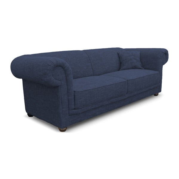 Niebieska sofa trzyosobowa Rodier Aubusson