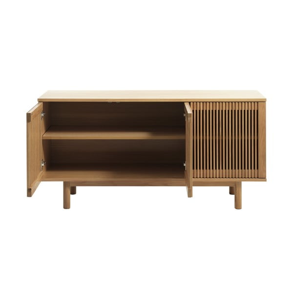 Niska komoda w dekorze dębu w naturalnym kolorze 143x70 cm Tiber – Unique Furniture-image-4