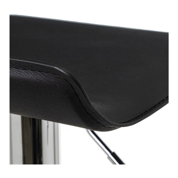 Czarne tapicerowane hokery zestaw z regulowaną wysokością 2 szt. (wysokość siedziska 63 cm) – Casa Selección-image-2