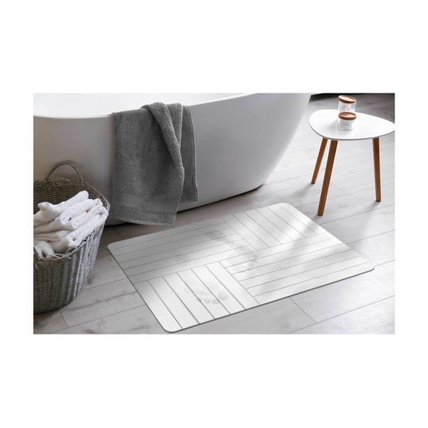 Biały dywanik łazienkowy 50x70 cm Malta – douceur d'intérieur-image-1