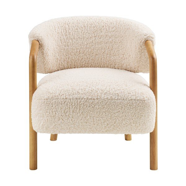 Kremowy fotel z materiału bouclé Dakar – House Nordic-image-4