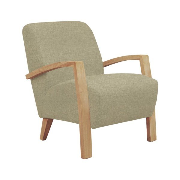 Beżowy fotel z jasnymi nogami Windsor & Co Sofas Luna