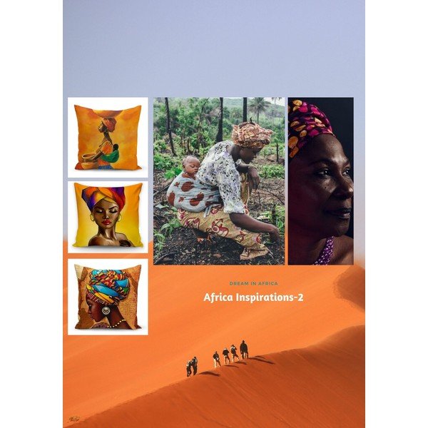 Zestaw 3 poszewek na poduszkę Minimalist Cushion Covers African Culture, 45x45 cm-image-4
