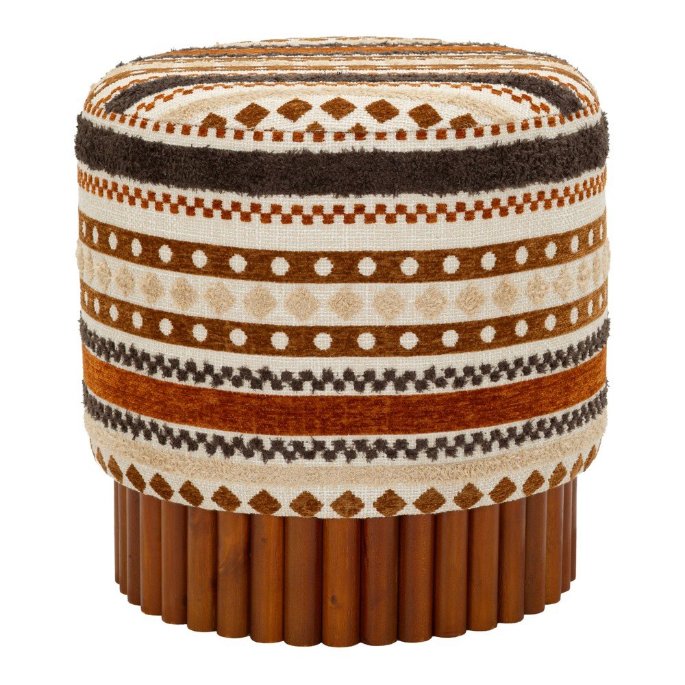 Brązowy/beżowy puf Ethnic  – Mauro Ferretti