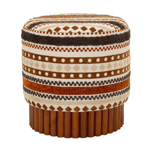 Brązowy/beżowy puf Ethnic  – Mauro Ferretti