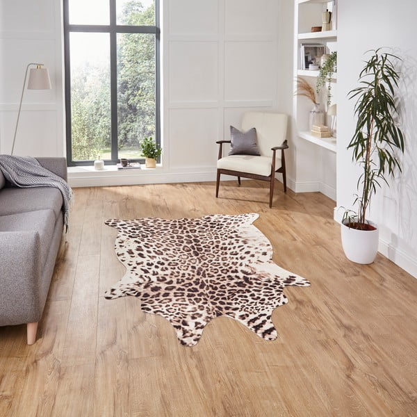Brązowo-beżowy dywan 195x155 cm Faux Leopard – Think Rugs-image-1