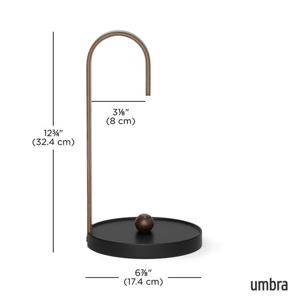 Czarny drewniany stojak na ręczniki papierowe ø 17 cm Bellwood – Umbra-image-4