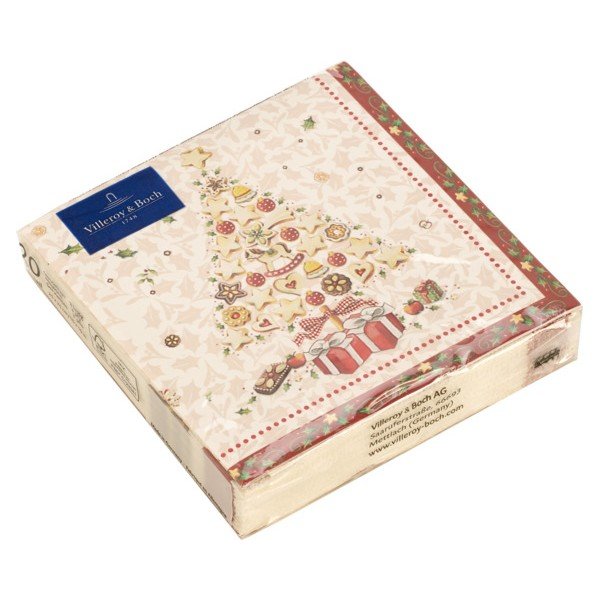 Zestaw 20 papierowych serwetek z motywem świątecznym Villeroy & Boch Christmas Tree, 25x25 cm-image-1