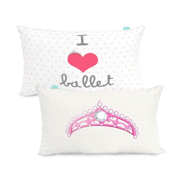 Dwustronna poszewka na poduszkę Ballerina, 50x30 cm