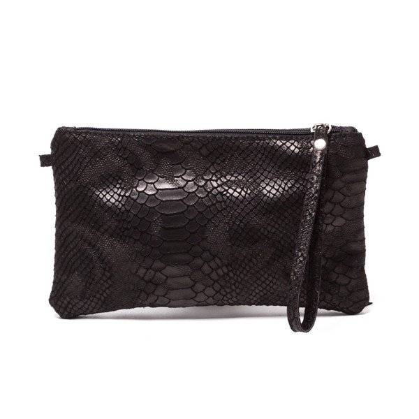 Torebka skórzana Carlita, czarna-image-1