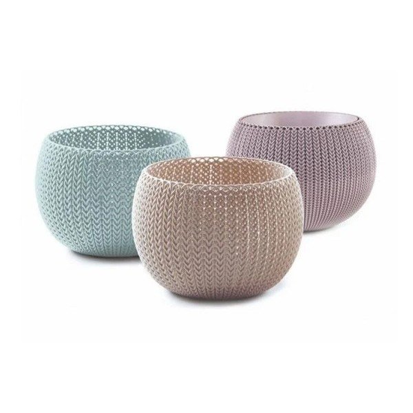 Plastikowe doniczki zestaw 3 szt. ø 15 cm Cozy – Keter