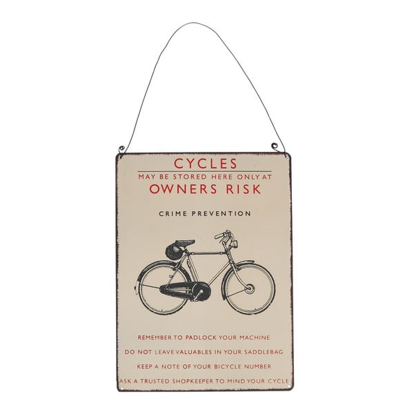 Metalowa tabliczka 17x23 cm Retro Bicycle – Rex London