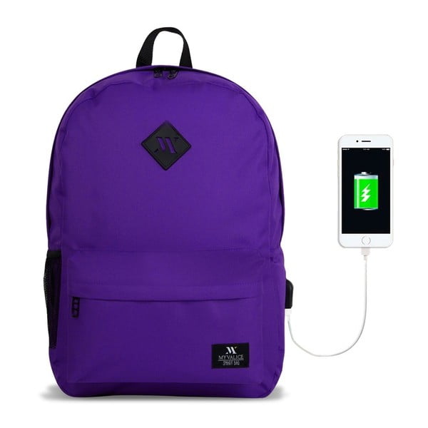 Fioletowy plecak z portem USB My Valice SPECTA Smart Bag-image-1