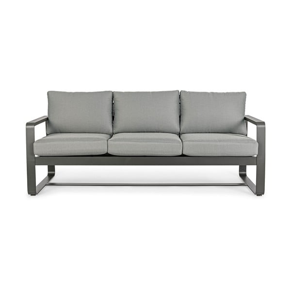 Szara aluminiowa sofa ogrodowa Merrigan   – Bizzotto