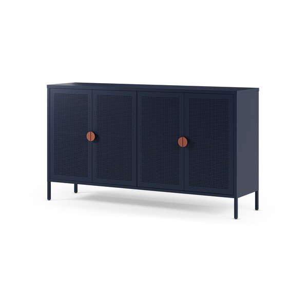 Ciemnoniebieska metalowa szafka 160x90x40 cm Sayla – Marckeric-image-1