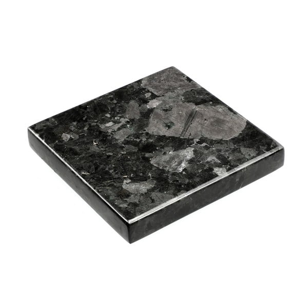 Czarna granitowa taca RGE Black Crystal, 15x15 cm
