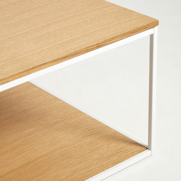 Stolik z blatem w dekorze dębu 80x80 cm Yona − Kave Home-image-2