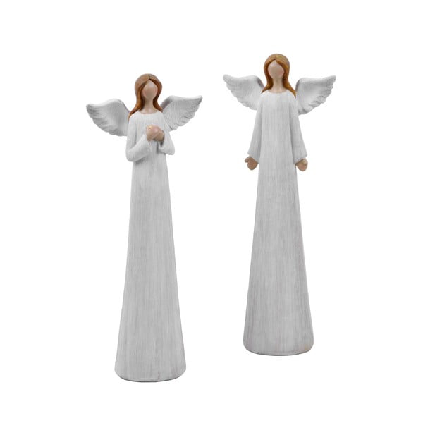 Komplet 2 białych aniołków dekoracyjnych Ego Dekor Anastasia