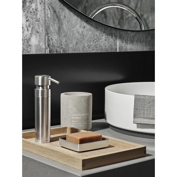 Ścienny dozownik do mydła ze stali nierdzewnej w kolorze srebra z połyskiem 100 ml Nexio – Blomus-image-3