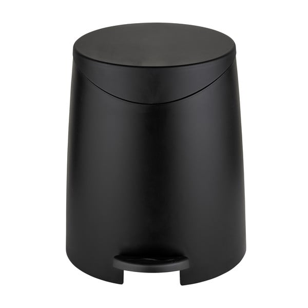 Czarny plastikowy kosz na śmieci z pedałem 3 l Portes – Allstar-image-2